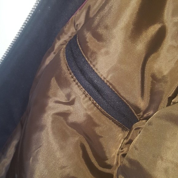 New London Fog Wool Hipster Jacket Size Med Navy - Picture 9 of 11